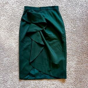 618 Six One Eight satin green pencil skirt size small